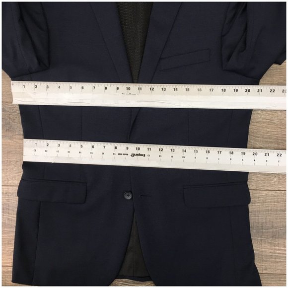 Kenneth‎ Cole Mens Suit Jacket Vest Blazer Sport Coat Two Button Wool 40R Slim - Picture 11 of 13